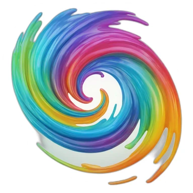 rainbow swirl glossy abstract sticker