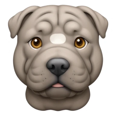 Grey blue shar pei with hazel eyes sticker