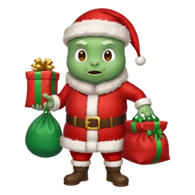 The Predator as  Santa Claus sticker