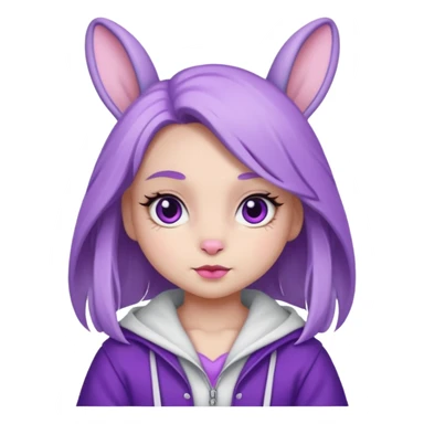 jax bunny  ios 16 very cute slay violet  sticker