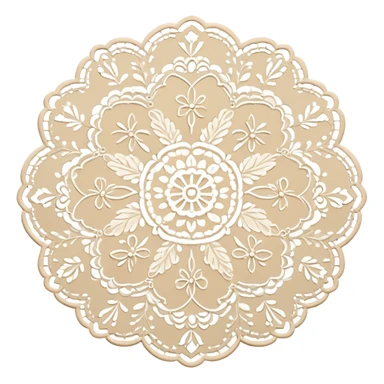 Romantic lace doily sticker