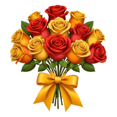 Bouquet roses satin autumn sticker