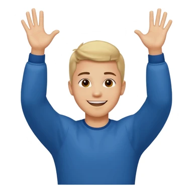 Young man doing celebration pose sticker