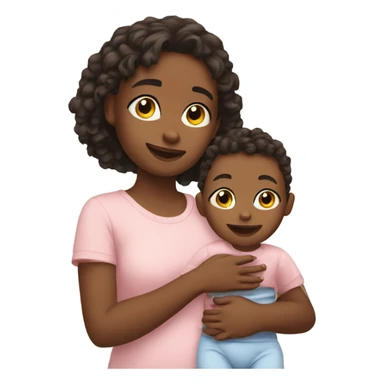 Girl with baby brother sticker