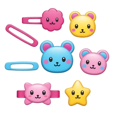 Kawaii decora hair clips sticker