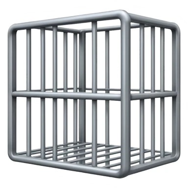 If there was a jail cell emoji in iOS, how would you design and iOS style emoji. Create an jail cell emoji with no prisoner. sticker