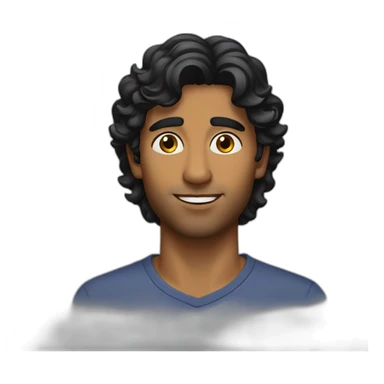 hot sri lankan guy with wavy black hair sticker