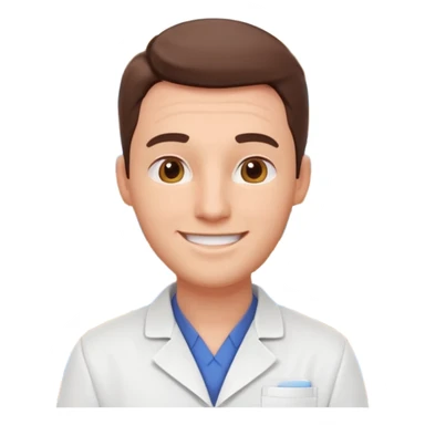 male pharmacist portrait, head and shoulders only, wearing a pharmacy apron, friendly expression, medicine shelves visible in background, retail pharmacy vibe, 3D cartoon, mobile game icon style, no text, no watermark
 sticker