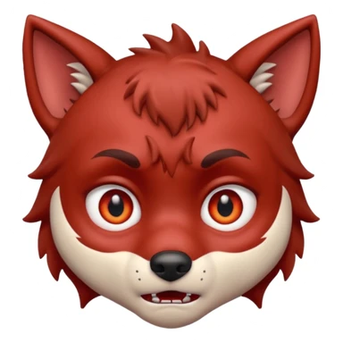 Wolf Boy Red Scared sticker