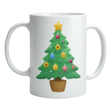 pastel Christmas tree mug  sticker