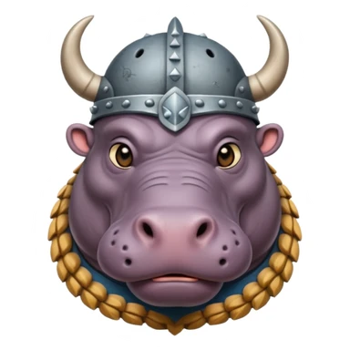 hippo viking ancient with tatooed sticker
