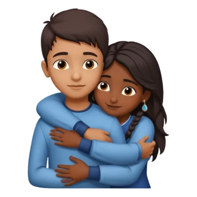 indian boy hugging indian girl from behind... boys hand down near navel of girl... boys head on the shoulder of girl... hugging tight.. more romantic... with more love sticker
