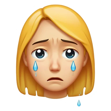 Leave then crying emoji sticker