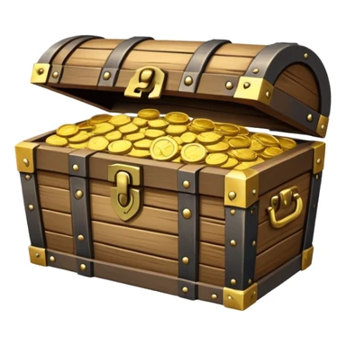 treasure chest with gold coins sticker