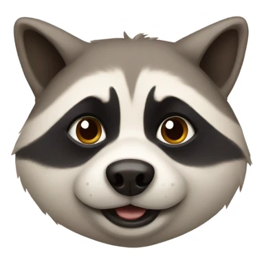 fat dog raccoon sticker