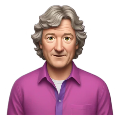 james may in pink and purple ruby shirt sticker
