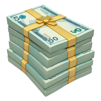 a stack of 50 million tenge the height of a man sticker