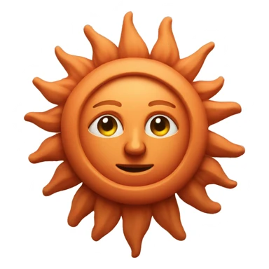 Terracotta sun sticker
