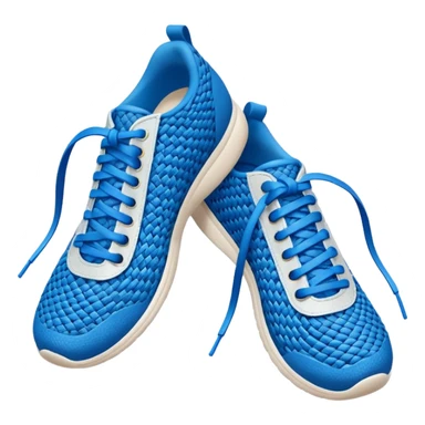 make an emoji of blue shoe laces only sticker