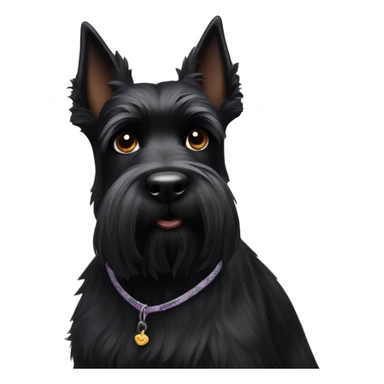 black scottie dog  sticker