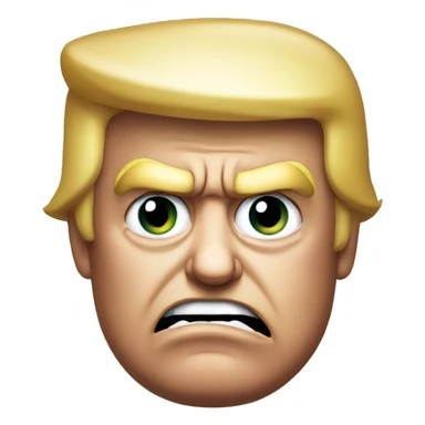 Angry looking trump sticker