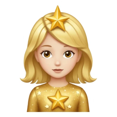 human girl dressed in a star costume sticker