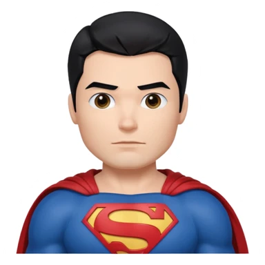 Superman with black hair sticker