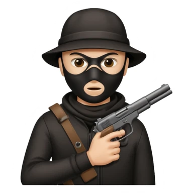 Robber,Knave. Half body sticker