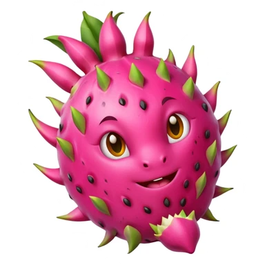 Dragon fruit emoji not spiny outside of dragonfruit  sticker