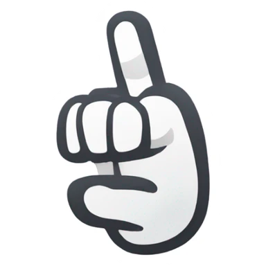 Hand in an L shape sticker