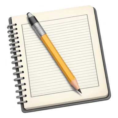 open sketchbook with a pencil on it sticker