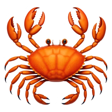 A crab with a total of eight legs sticker