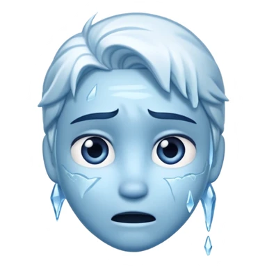 Frozen icy distraught iOs emoji sticker