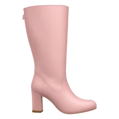Pastel pink knee heel boots sticker