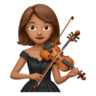BROWN FEMALE VIOLINIST sticker