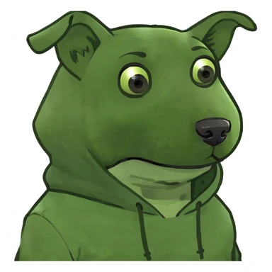 Cool dog wearing hoodie sticker