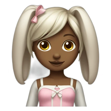 little bunny girl sticker
