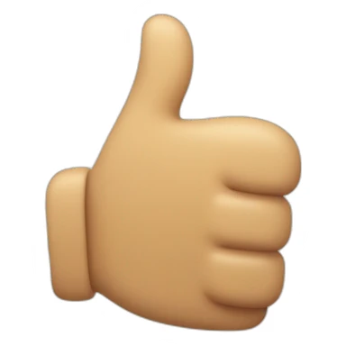 a thumbs up emoji but the thumb is half folded inwards sticker