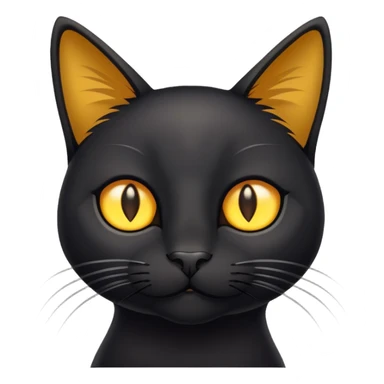 Black cat with golden eyes sticker