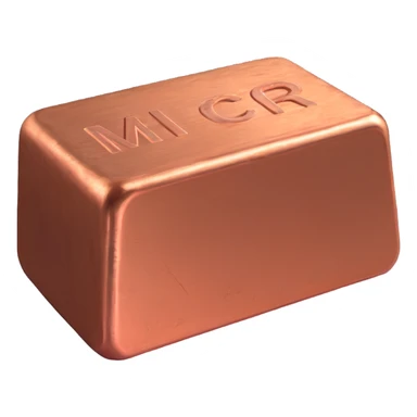 A rough copper ingot, industrial, metallic texture sticker