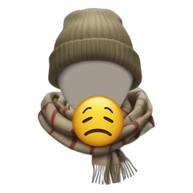 Underground smiley face with burberry scarf and C.P. Company sweatshirt sticker