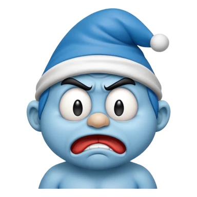 angry smurf  sticker