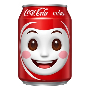 Coca-Cola con cara sticker