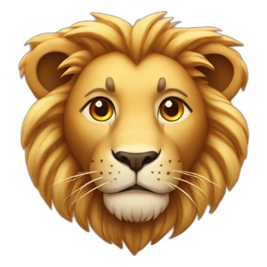 lion with hearts sticker