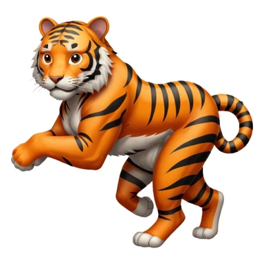 High resolution of a runnig tigar sticker