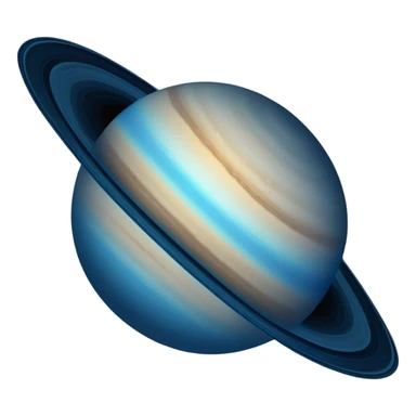 Blue heart shape Saturn sticker