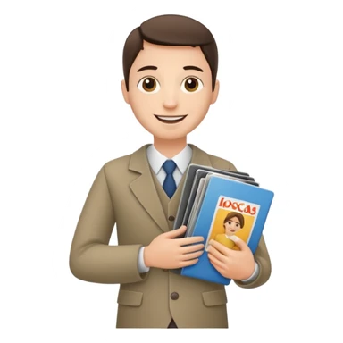 Testemunha de jeová com revista com carrinho de revistas sticker