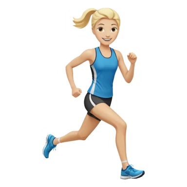 give me a tall, blonde female runner sticker