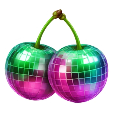 2 Disco ball cherries  sticker