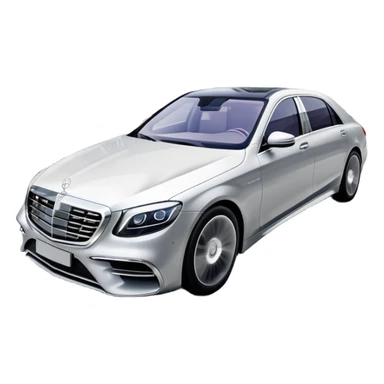 Mercedes-Benz S-Class (2022) – cinematic-realistic Mercedes-Benz S-Class, its sleek silver body cutting through the city streets, a symbol of refinement and prestige. The air suspension glides over uneven terrain, while the driver enjoys the serene comfort of the cabin, surrounded by cutting-edge technology. sticker